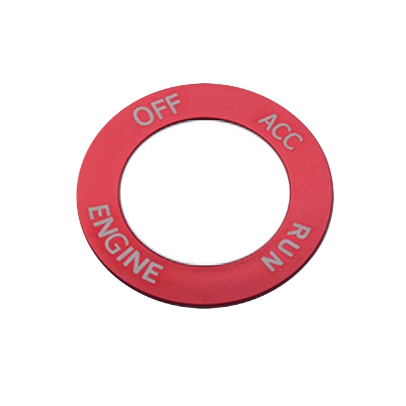 מנוע להתחיל כפתור עצירה ידית כיסוי + טבעת לקצץ אביזרים 2015-2020 דודג ' צ ' לנג ' ר מטען ((אדום))
