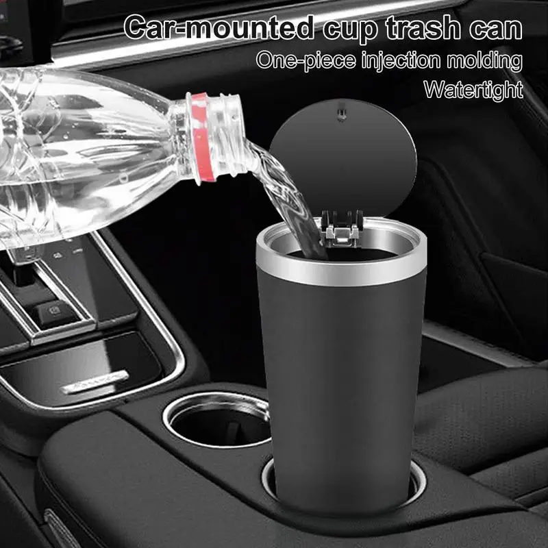 מכונית מיני אשפה רכב דליפת הוכחה אשפה מיכל עמיד למים זבל אחסון יכול אוטומטי הפנים אביזרים