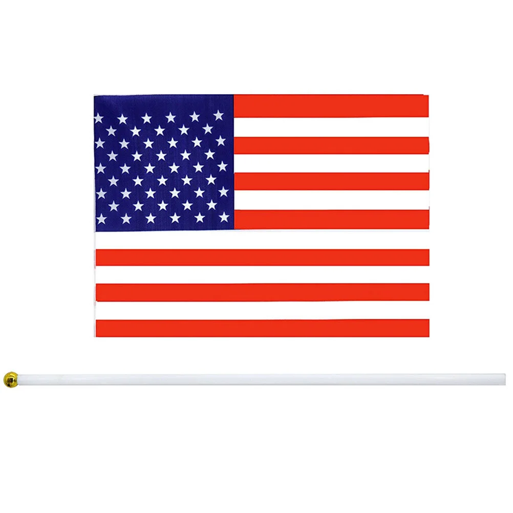 20pcs מזכרת יד אות הדגל האמריקאי באנר בסגנון יום העצמאות מזכרת האמריקאי צורת יד אות באנר
