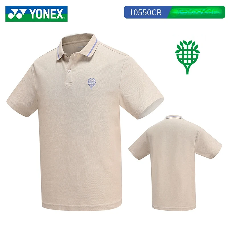Yonex טניס, פולו ספורט בגדי ספורט בדמינטון ג ' רזי שרוול קצר עם צווארון גברים זכר הקיץ