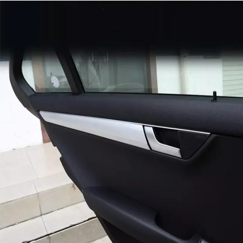 ABS דלת המכונית פנל קישוט מכסה חתוך רצועות מתאים מרצדס C Class W204 C180 C200 C260 2008-2013 הפנים אביזרים