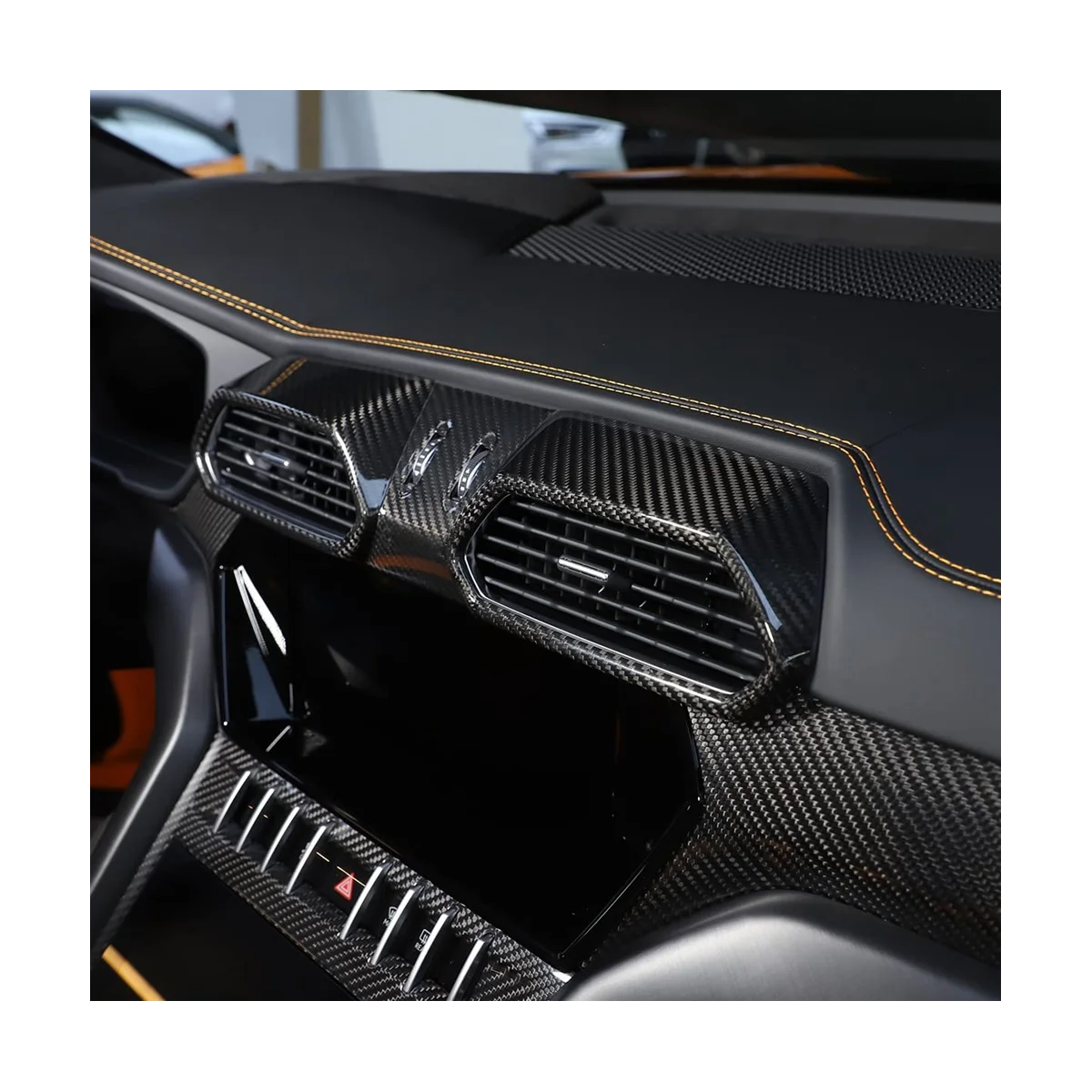 סיבי פחמן המכונית בקרה מרכזי מיזוג אוויר לשקע מסגרת הפנים אביזרים אורוס 2018-2021