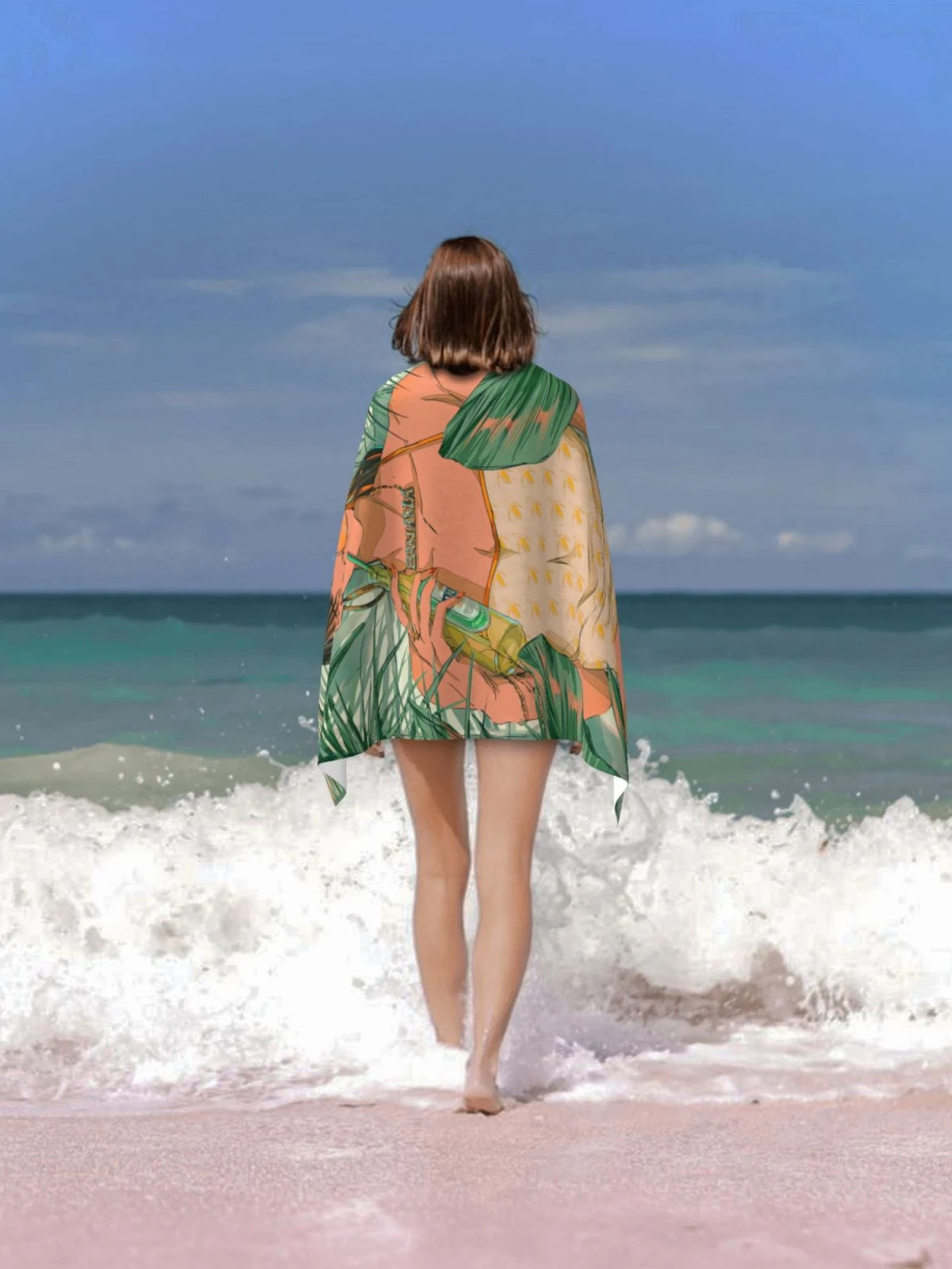 אנימה מנגה הילדה ספא בבית רחצה מגבת חוף, מגבת מיקרופייבר מגבת חוף מלון גדול מגבת 70X140