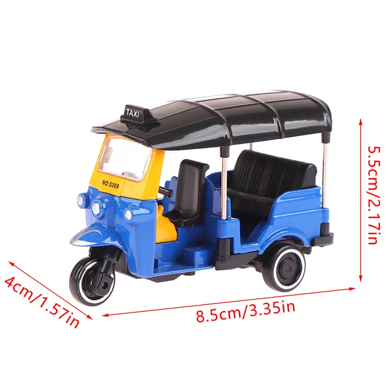 סגסוגת תלת אופן רטרו מודל סימולציה שלושה גלגלי אופנוע צעצוע Diecast Autorickshaw דגם של מכונית למצוא צעצועים עבור ילדים.