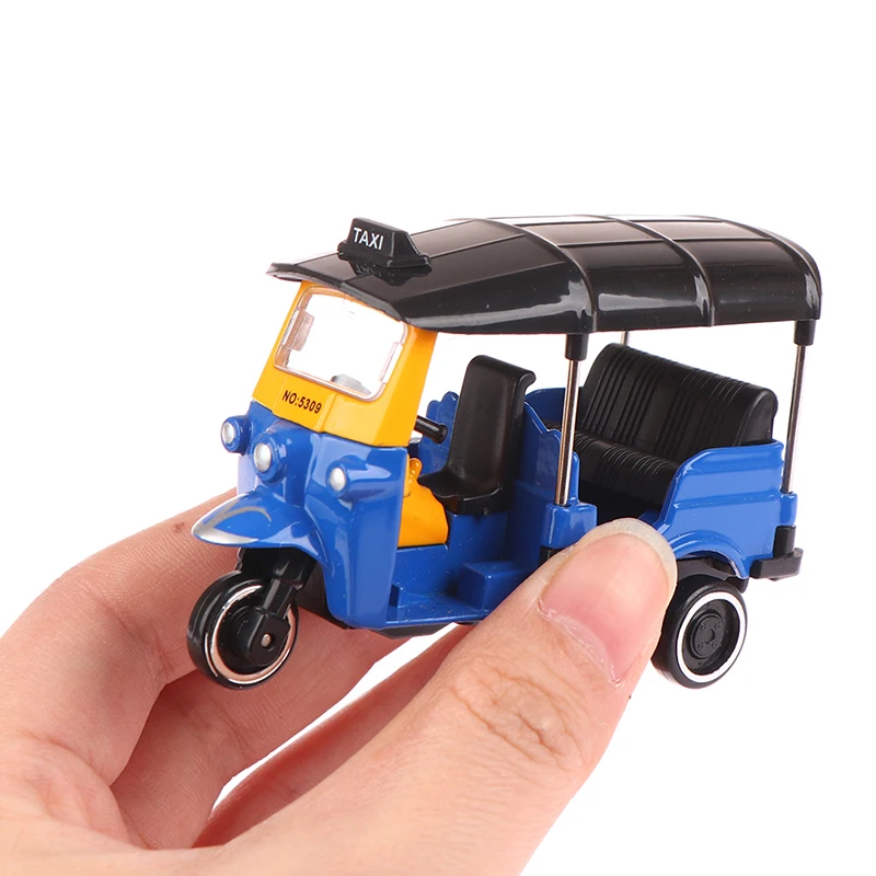 סגסוגת תלת אופן רטרו מודל סימולציה שלושה גלגלי אופנוע צעצוע Diecast Autorickshaw דגם של מכונית למצוא צעצועים עבור ילדים.