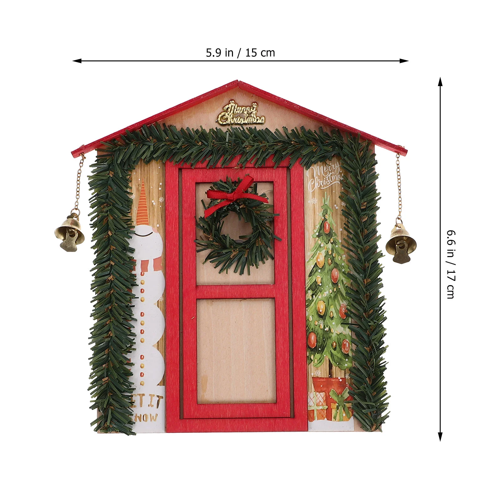 מיני בית אביזרים חג המולד קישוט דלת עץ בעיצוב זירת פריסת פרופ חג המולד זעיר ערכת אביזרים לילדים צעצועים