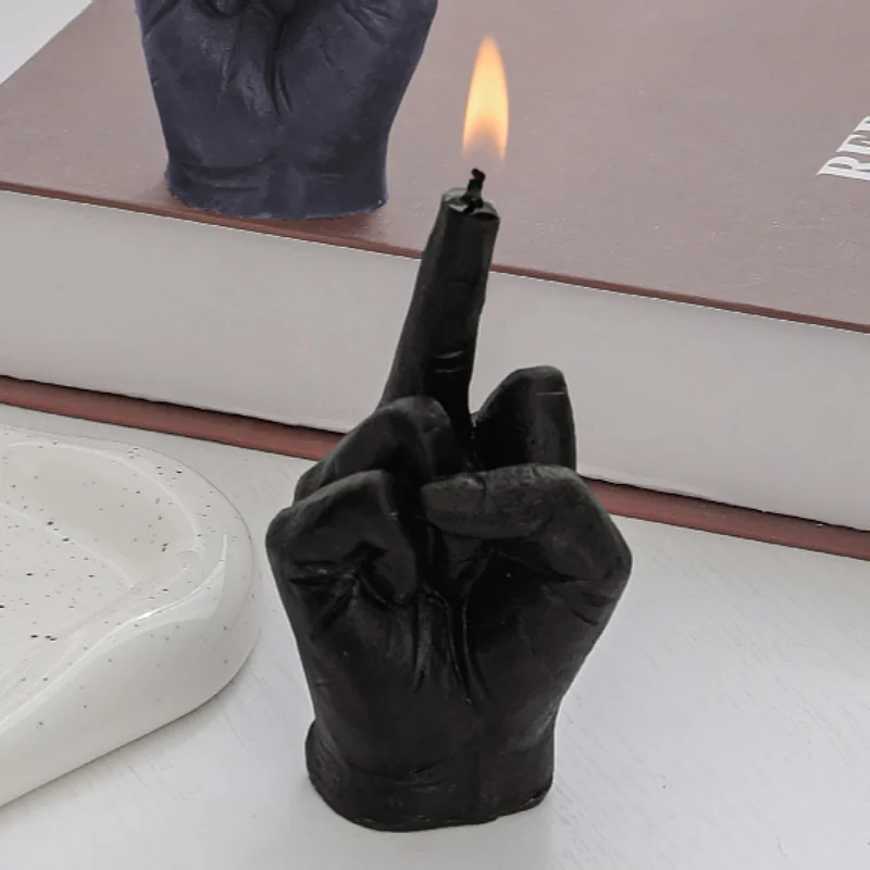 יצירתי כיף נרות האצבע נר בצורת מחווה נרות ריחניים נישה מוזרה מתנות הביתה קישוט קישוטים מתנות יום הולדת