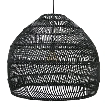 קש מנורת אור תליון וינטג תלויה מנורת LED סלון חדר אוכל בעיצוב בית קפה מסעדה Hanglamp