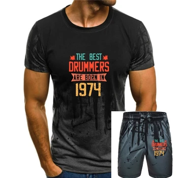 גברים חולצה הטוב ביותר מתופפים נולד ב-1974 tshirts נשים חולצה