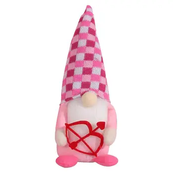 גמדים קטיפה יום האהבה עיצוב ממולאים בפלאש פנים Gnome צעצוע קטיפה עם כותנה מילוי כותנה מילוי Gnome קטיפה רכה