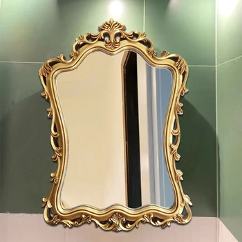 יהירות אמבטיה במראה וינטג ' אמנות קיר אביזרי יוקרה מראה לא סדיר תלייה נייד גן Espelhos קישוטי בית