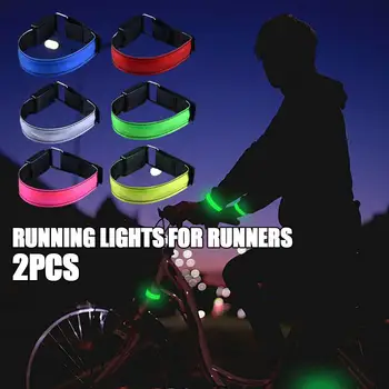 לילה סרט אור LED פועל נטענת USB זרוע אור אור שונות ממצב רכיבה על אופניים חגורת תרחיש פולטות רב Wristba M9A0