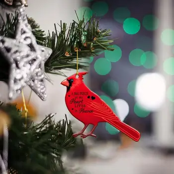 רב-תכליתי החג, קישוט מציאותי ציפור-נושאים אדום הכומר תליונים Colorfast תפאורה חג המולד, יום האהבה לתלייה