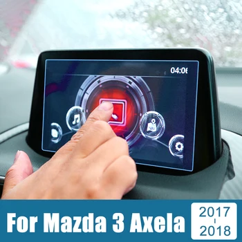 על מאזדה 3 Axela 2017 2018 המכונית ניווט GPS מזג זכוכית מסך פלדה Portective מסך מגע LCD סרט מדבקות אביזרים