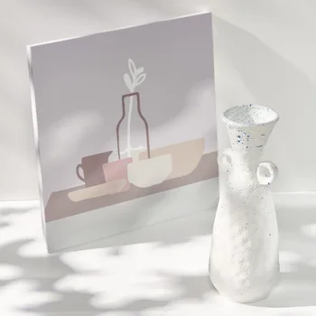 קישוט הבית באביזרים אגרטל לבן פנים שולחן עיצוב קרמיקה הידרופוני האגרטלים בסלון עיצוב פרחים בקבוק מתנות