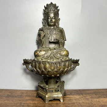 LAOJUNLU טהור ברונזה שני-שכבה פסל בודהה קישוט גודל: גובה 23Cm הסגנון המסורתי הסיני, עתיקות, אמנות, מתנות מלאכת יד