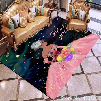 2023 ילדה אפריקאית שטיחים מחצלות אתניות בסגנון קישוט הבית אמבטיה חדר שינה וסלון גדול עם שטיח מקורה