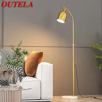 OUTELA נורדי מנורת רצפה מודרנית פשוטה המשפחה גרה בחדר השינה יצירתיות LED דקורטיבי עומד Lightanding אור