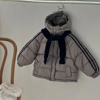 בנות מעיל ז ' קט כותנה נכון להאריך ימים יותר 2023 חדש חם לעבות קטיפה בחורף באיכות גבוהה בגדי ילדים