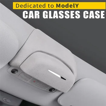 הרכב משקפיים מחזיק תיק משקפי שמש תיבת אחסון טסלה מודל Y 2017-2022 הפנים אביזרים סטנדרטיים