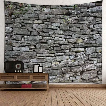 3D אבן לבנה מנדלה שטיח 210x150cm /150x130cm מלבן שטיח הקיר תלוי שטיח לזרוק מזרן השינה בבית קישוטים