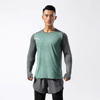 ריצה חולצה כושר חיצוני מהיר ייבוש בגדים שרוול ארוך חולצות גברים רצים ספורט