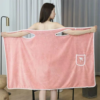 שירותים לביש חלוק מגבת השמלה נשים מקלחת נשי רך מגבת אמבטיה למבוגרים הגברת הביתה טקסטיל אמבטיה, סאונה, מגבות