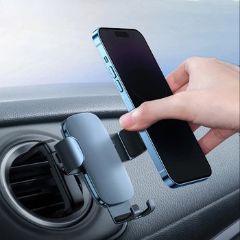 המכונית המשיכה מחזיק טלפון סיבוב אוורור אוניברסלי טלפון תמיכה ב-GPS ברכב הר עבור IPhone 13 14Pro מקס Xiaomi פוקו