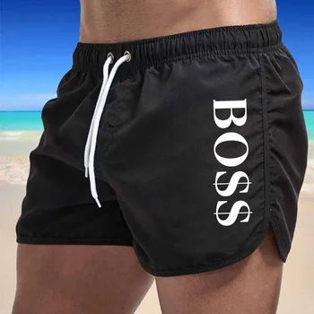 Beachwear, ייבוש מהיר, קל להיכנס למים, 2023 חדש בסגנון מכנסי ספורט לגברים מביך המעיין שחייה פן