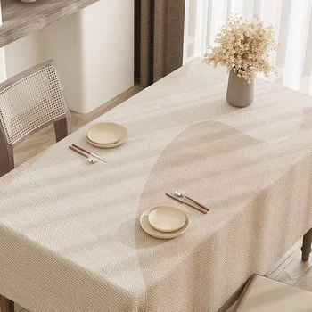 סגנון עץ קנבוס כותנה עמיד למים שולחן האוכל בד מלבני תה בד השולחן