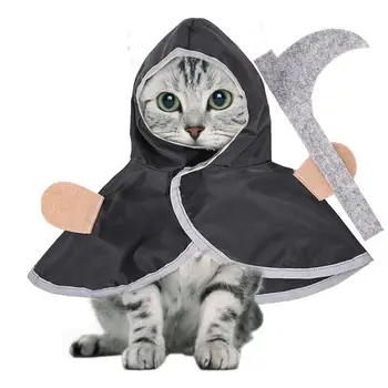חתול קייפ הקוסם החתול בגדים הגלימה מחמד ליל כל הקדושים תלבושות חתול תחפושות ליל כל הקדושים אשף תחפושות קטן, בינוני, כלבים חתולים גור
