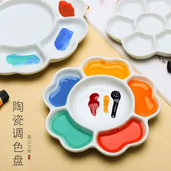 קרמיקה הצבעים ציור סיני צבע צבעים קרמיקה הצבעים אמנות בצבעי קרמיקה פיגמנט צלחת פורצלן לבן