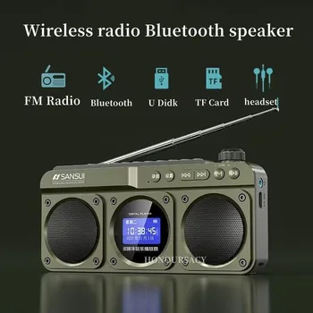 חדש Mizuho F28 בציר אלחוטי Bluetooth רמקול נייד רדיו סטריאו Bluetooth אודיו Mini Plug-in Walkman שעון מעורר מוסיקה P