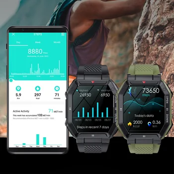 ספורט Smartwatch 1.85 ב HD IPS מסך כושר גשש-Bluetooth תואם שיחות קצב לב צג לחץ דם עמיד למים