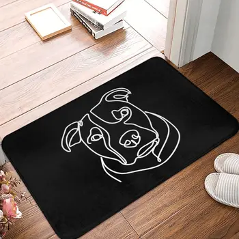 פרצוף חמוד קו כלב דוג ' -Slip שטיח שטיח סלון, חדר אמבטיה מחצלת דלת הכניסה הביתה השטיח