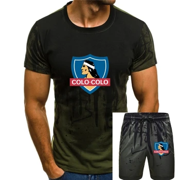 Mens Colo Colo צ ' ילה חולצה קיץ חולצת טריקו אופנה Camiseta כדורגל כדורגל, Futbol בלנקו Y Negro