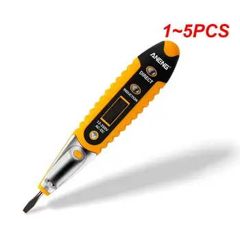 1~5PCS דיגיטלי עיפרון בדיקה טסטר חשמלי מתח גלאי עט תצוגת LCD מברג AC-DC 12-250V עבור חשמלאי כלים