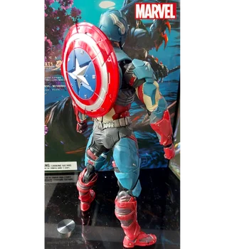 משחק אמנויות קפטן אמריקה בובת קפטן אמריקאי דמות גיבור העל מודל צעצועים 27cm משותפת מטלטלין בובה חדר קישוט