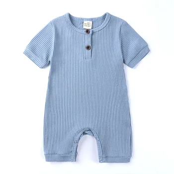 0-2 שנים תינוק בן טיפוס חליפה עם שרוולים קצרים התינוק החדש סרבל עבור ילד ילדה ילדים מקורה ללבוש.