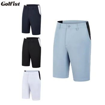Golfist זכר למתוח רוכסן חיצונית גולף קצרים מכנסיים גברים טלאים מהר יבש גולף קצרים בקיץ ישר Sweatpant עם כיס