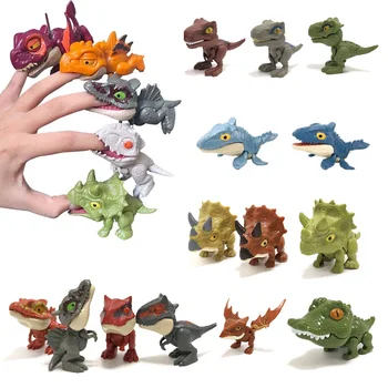 נשיכות דינוזאור צעצוע בתפזורת האצבע דינוזאור אנימה דמויות היד מסובך היורה דינו של טי-רקס לעולם הצעצועים ילדים, ילדים ילד מתנת יום הולדת.
