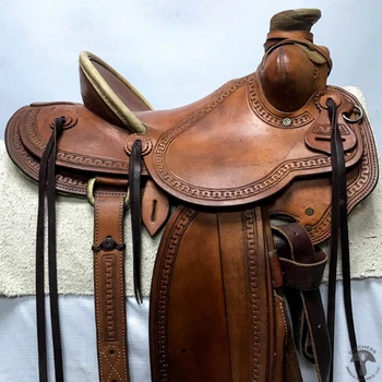 המערבי סוס אוכף טאק להגדיר עור מושב עץ OEM סגנון מותאם אישית צבע זמש סיבים ממקור תוף סוג גודל המקום מודל DyedCD