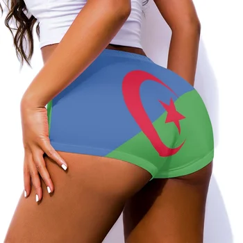 החדשים אפריקה דגל הדפסת פנאי מכנסיים קצרים עבור נשים נוער נערות סלים נסיעות ריצה ספורט מכנסי אימון כושר חותלות