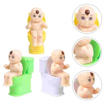 שירותים Closestool צעצוע טריק ילדים צעצוע מיניאטורי הבובות אביזרים