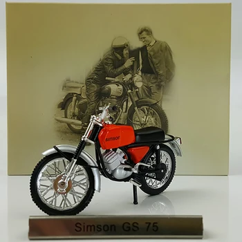 Diecast 1:24 סולם אטלס Simson GS 75 אופנוע סגסוגת דגם אוסף מזכרות תצוגה רכב צעצועים מתנה