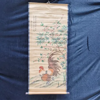 אוסף של קליגרפיה וציור על ידי יאן באילונג, יד-צבוע יצירות אמנות של תרנגול