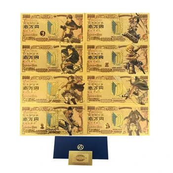 Kelin חדש 8 עיצובים התקפה על טיטאן S-N-K היו טיטן זהב שטרות חם Japanse Animes כרטיס כרטיסים לאוסף