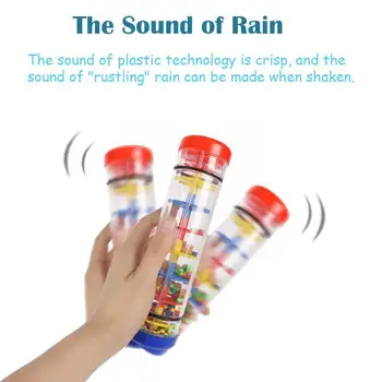 גשם מקל מוסיקלי צעצוע לילדים טיפת גשם נשמע מוט גשם קשת בענן גשם מוריד הגשם התינוק חינוכי מכשיר צעצועי כיף K0b8