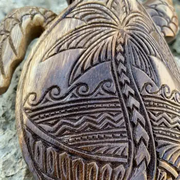 אמנות דקורטיבית הוואי קישוט הדמיה חיה קישוט הגן המעודן המפרט פסל עץ המושך את העין