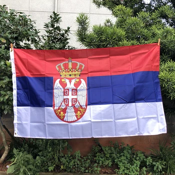 Z-ONE דגל סרביה דגל 90*150 סנטימטרים פוליאסטר תלוי סרביה הדגל הלאומי מקורה חיצונית קישוט באנר דגל